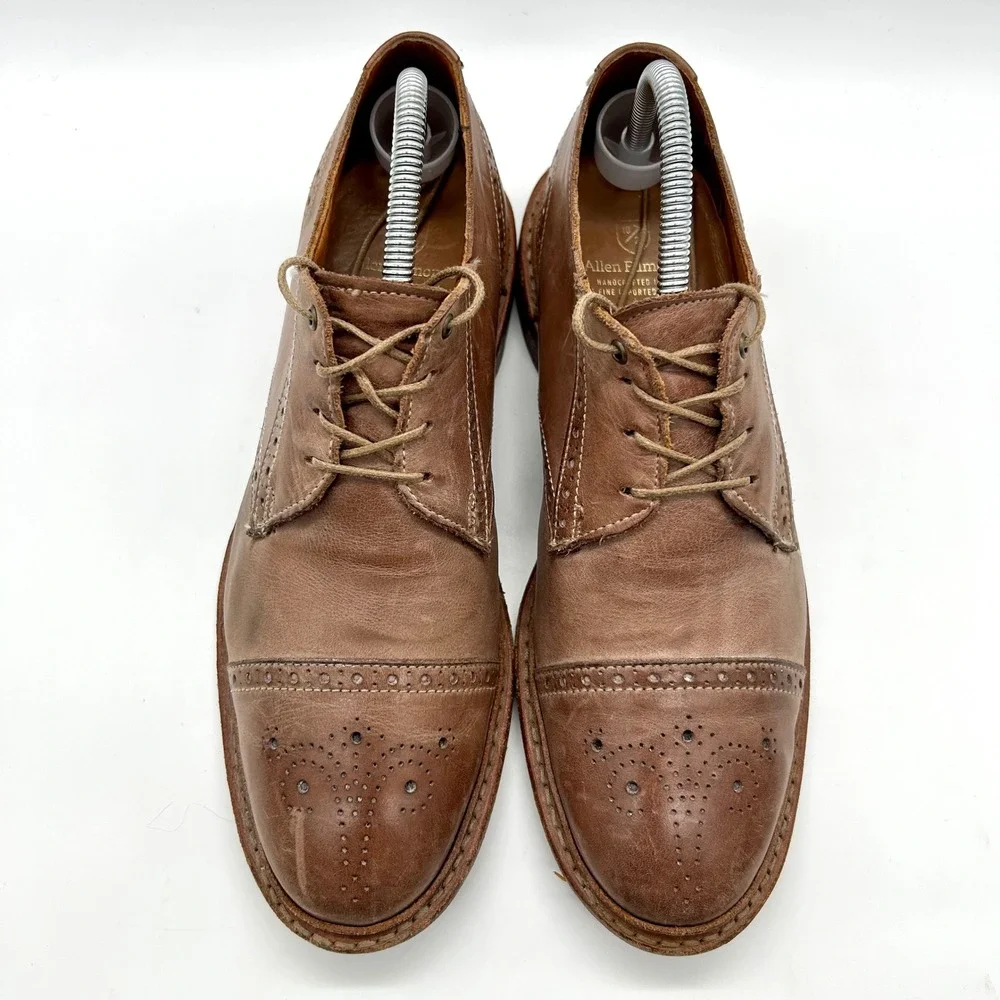 Allen Edmonds Bainbridge Cap Toe Oxford Brown Leather Mens Dress Shoes 8 D 8176‎